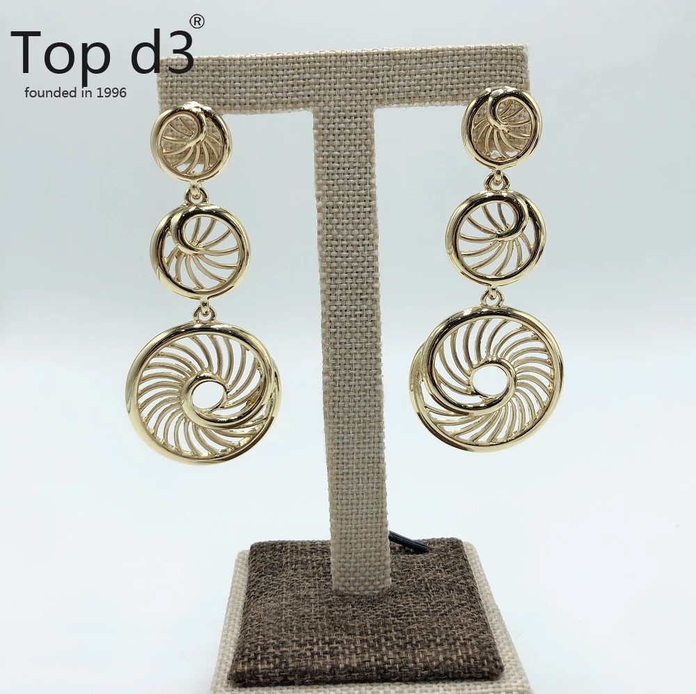 Топ d3 Венский аксессуар золотые серьги африканская мода женский свадебный