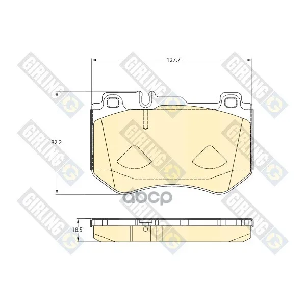 Колодки Тормозные Mercedes W205 14- Передние L=127.7мм Girling 6120785 Girling арт. 6120785