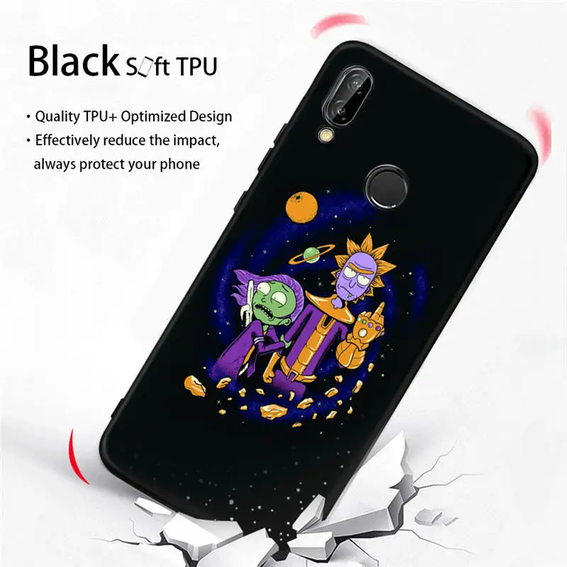 Мягкий чехол из ТПУ с рисунком аниме Рика и Морти для huawei mate 20 10 P30 P20 Pro P10 P9 P8 Lite P Smart Матовые чехлы