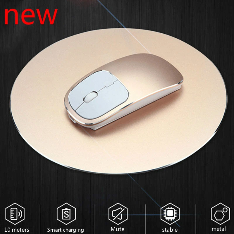 Wireless Mouse Yellow Portable 2.4G 1600DPI High Precision Optical Mouse with 10 Transmission Distance for PC Desktop Laptop Notebook Computer 