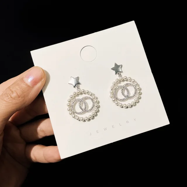 Women's Geometric Drop Earrings 2021 New Round Pendant Earrings Party Jewelry Gift Golden Fashion Trend Fashion Stud Earrings EDZ-0-149