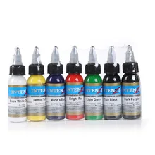 7 PCS Tattoo Ink Pigment Set Kits Body Arts 30ml Professinal Beauty Permanent Makesup Paints Tattoo supplies