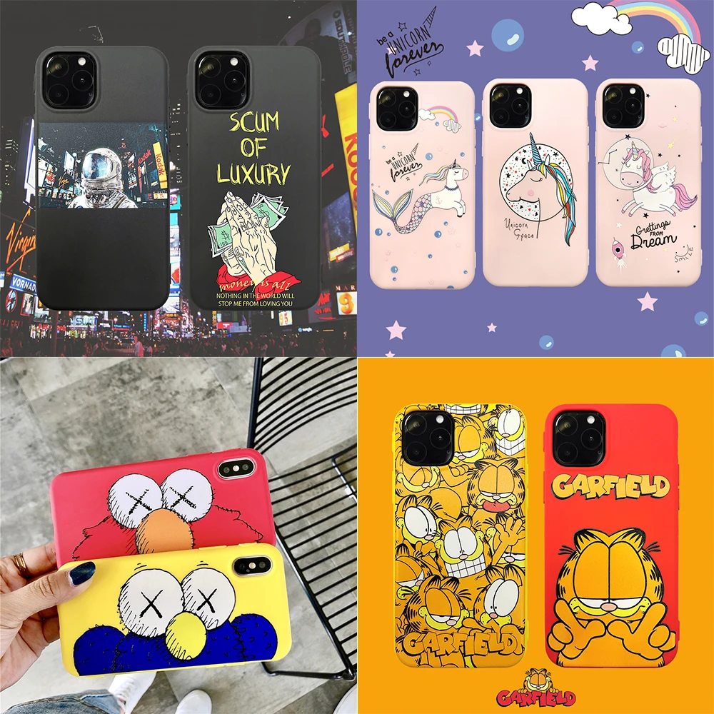 

Case For iPhone 11 Case Luxury Cute Cartoon Silicone Cover For iPhone 11 Pro Max Case For iPhone XS Max XR XS X 7 8 6 Plus Cover