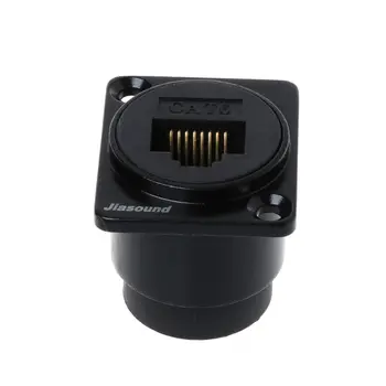 

D-type Module RJ45 Socket Cable Female Signal Connector Cat6 Panel Mount Network Ethernet Extension Interface Adapter