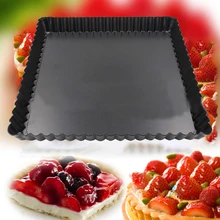 Антипригарная сковорода для пиццы, пирога, дома, квадратная, съемное дно, для выпечки, алюминиевый сплав, сделай сам, инструмент для торта, нетоксичный, кухонный, легко чистится