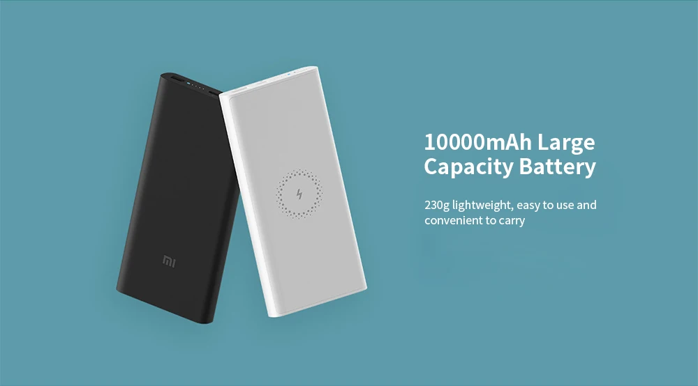 Обновлено Оригинальное Беспроводное зарядное устройство Xiaomi 10000mAh 10W Qi Быстрое беспроводное зарядное устройство 5 V/3A usb type C портативное зарядное устройство для телефона