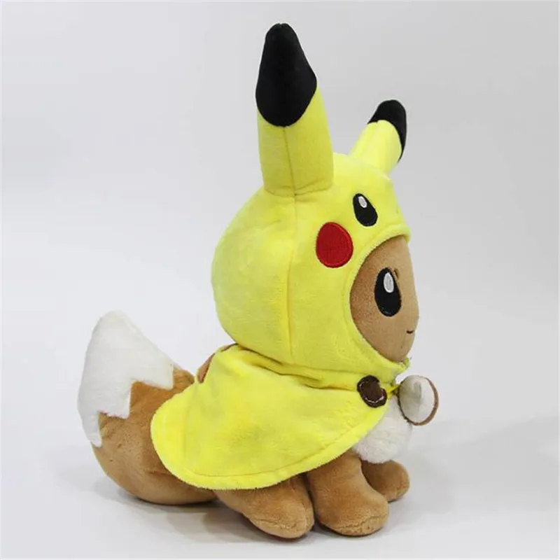 Покемон из японского Аниме Пикачу Косплей Eevee плащ плюшевая игрушка кукольный реквизит Забавный подарок мультяшная модель