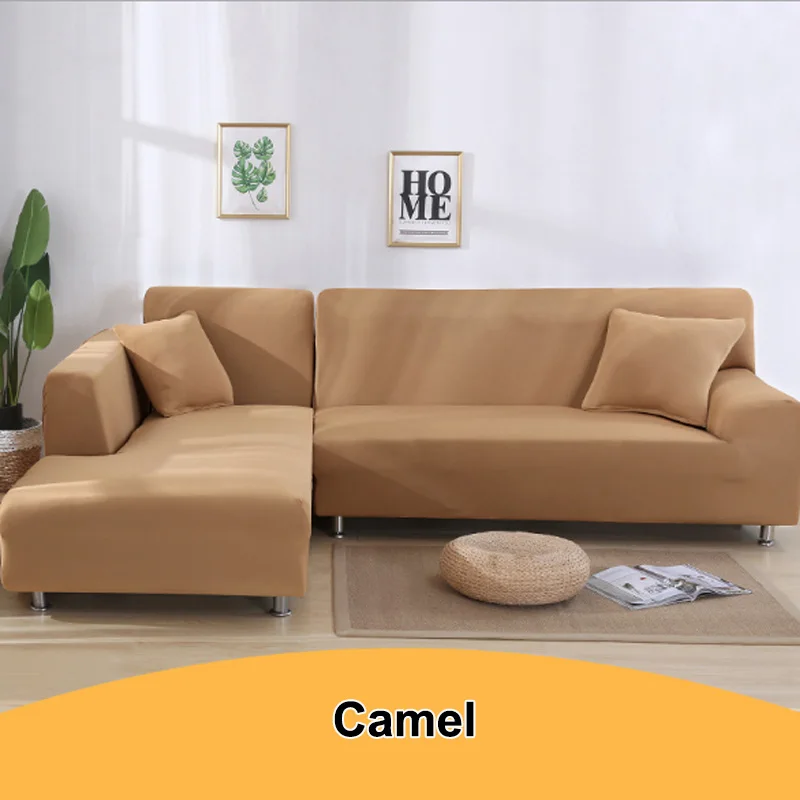 Эластичный 1 шт. угловой диван Высокое качество секционные Твердые L-стиль общие популярный чехол для дивана Лидер продаж плотно Обёрточная бумага - Цвет: Camel