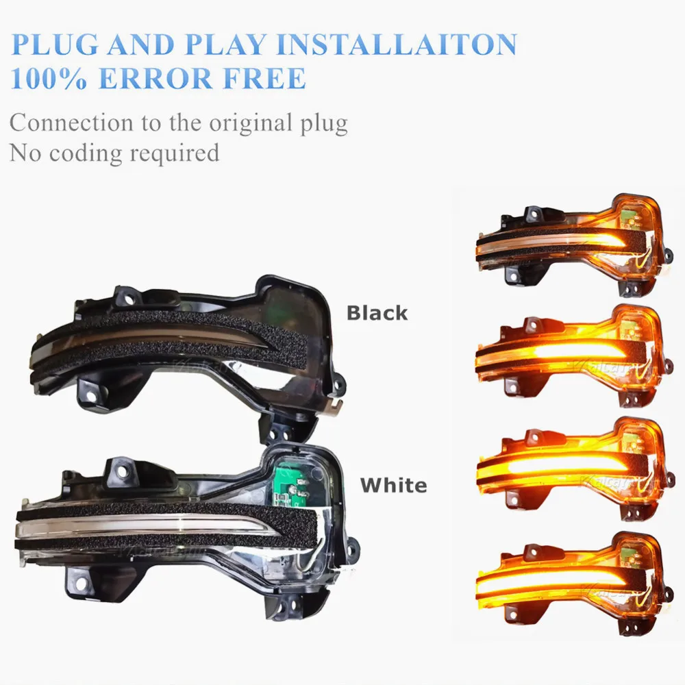 

2pcs LED Dynamic Turn Signal Blinker Sequential Side Mirror Indicator Light Lamp For Honda GIENIA 2017 2018