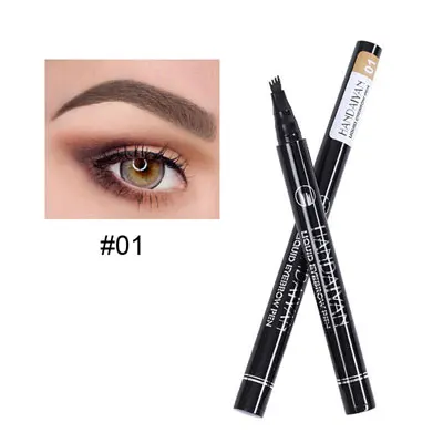 5Styles Microblanding Tattoo Eyebrows Pencil Waterproof Natural Eye Brow Pen Long Lasting Eyebrow Enhancer Pencil Eyes Makeup - Color: Color 22