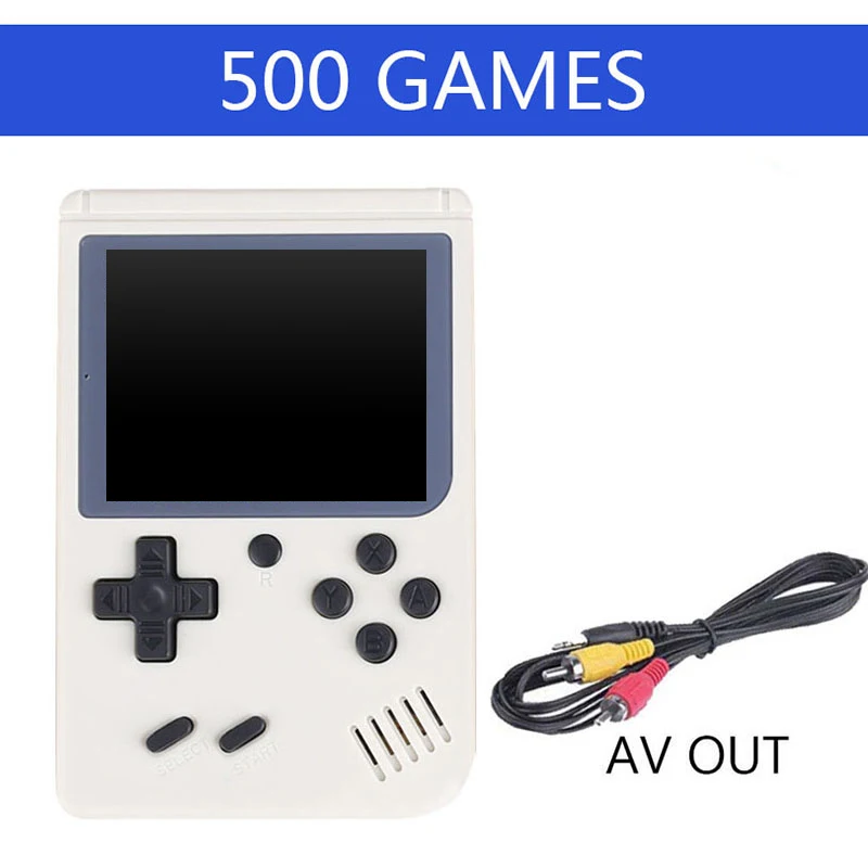 New 500 games 500 игры ретро мини игровая консоль 8 бит портативный карманный портативный игровой плеер встроенные классические игры лучший подарок для ребенка - Цвет: New 500 games