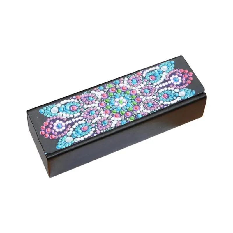 Самодельный чехол для солнцезащитных очков с алмазным рисунком, портативная кожаная коробка для хранения очков - Цвет: 06