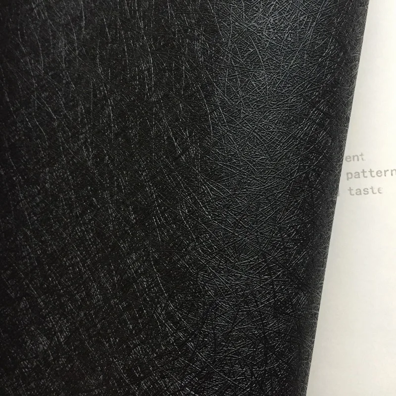 

Modern Minimalist Solid Black Brushed Clothing Store Wallpaper PVC Plain Color fang can si Hotel Decoration Wallpaper