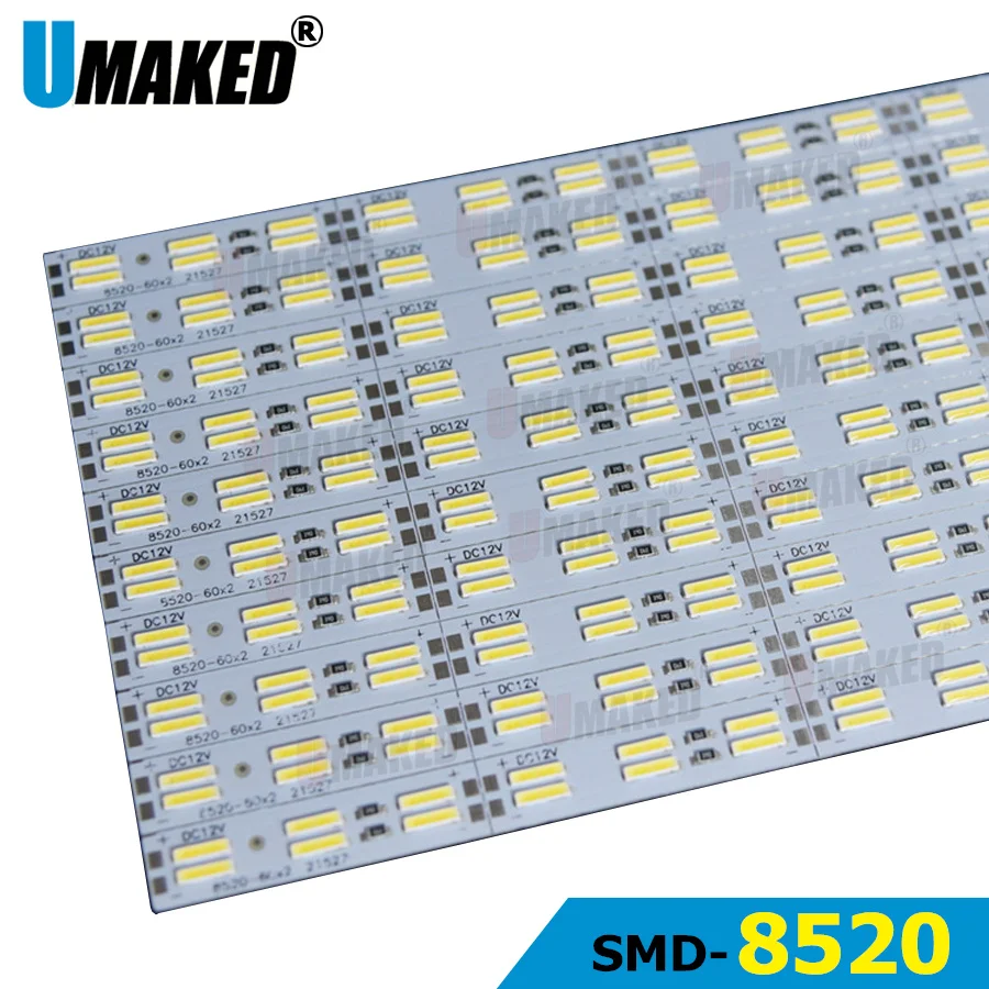 50/99 см 12 В светодиодная жесткая полоса алюминиевая панель супер яркие 8520 SMD 120