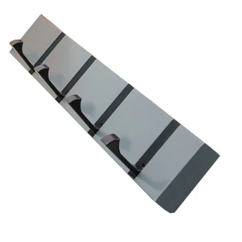 

4 Hooks Simple Style Wall Mounted Folding Hanger Clothes Hanging Hook For Hanging Clothes Hat Scarf Key Wall Decoration - Grey