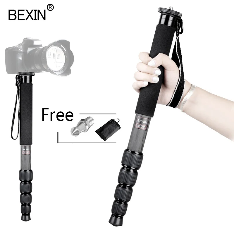 Телескопический монопод BEXIN из углеродного волокна для камеры Canon Nikon Sony Pentax|camera