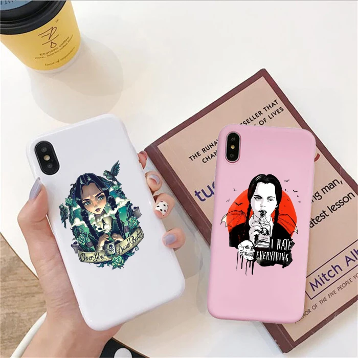 

Wednesday Addams The Addams Family Colored soft silicone phone case For iphone 6/6s, 6Plus/6SPlus, 7 / 8 , 7Plus/8Plus, X XS XR