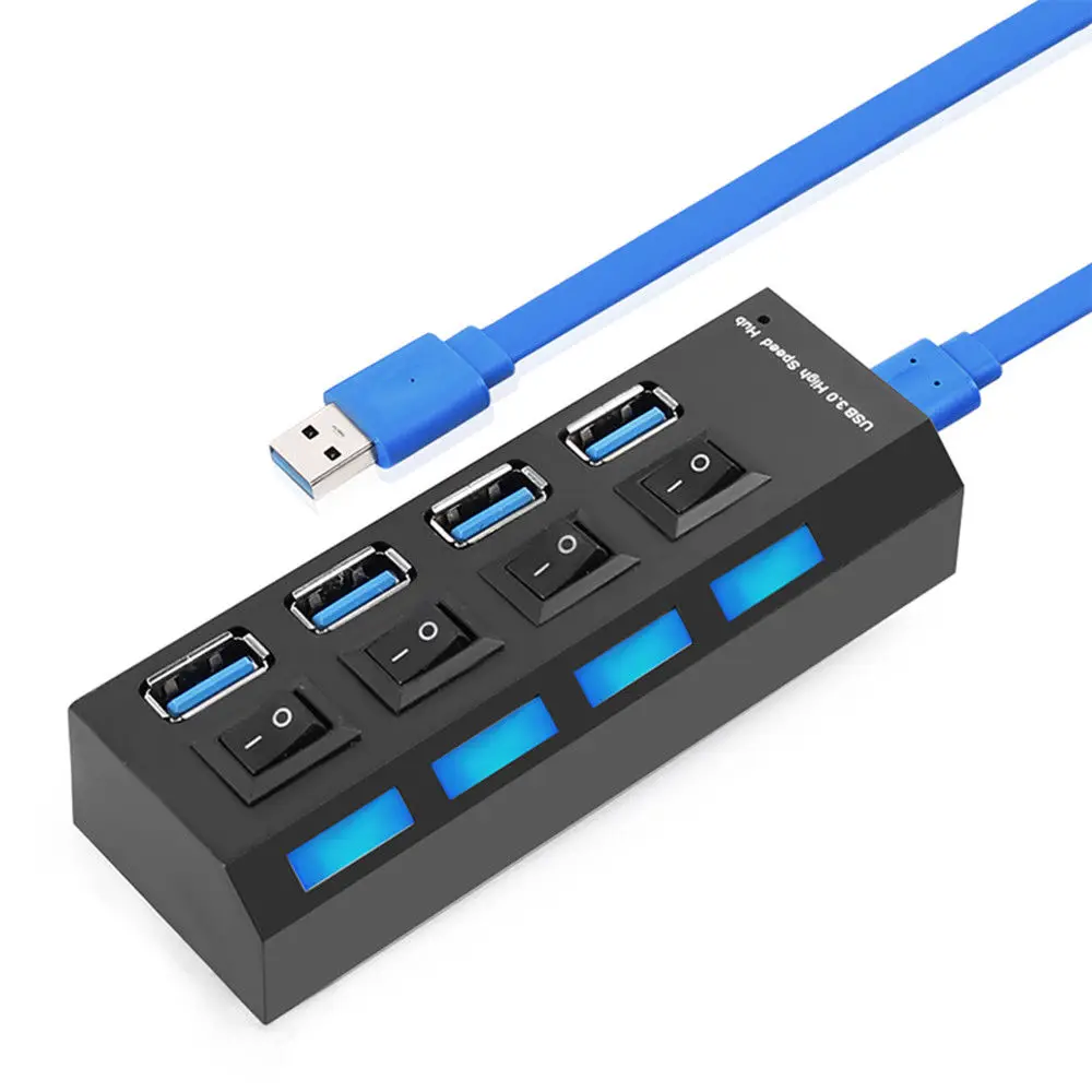 Великобритания/США/Австралия/ЕС разъем USB 3 0 концентратор Мульти сплиттер 4 порта