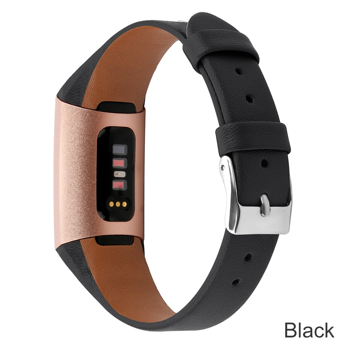 Essidi Geniune кожаный ремешок для Fitbit Charge 3 умный браслет застежка для Fitbit Charge 3 браслет петля - Цвет: Черный