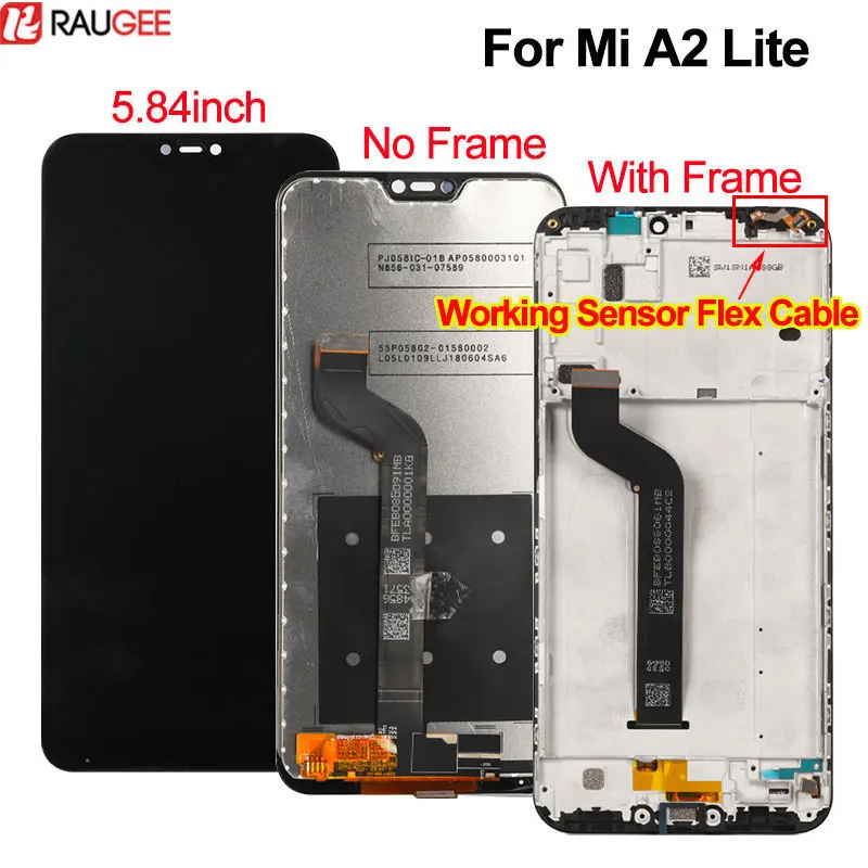 Экран для Xiaomi Mi A2 Lite ЖК дисплей сенсорный экран с рамкой новый дигитайзер панель