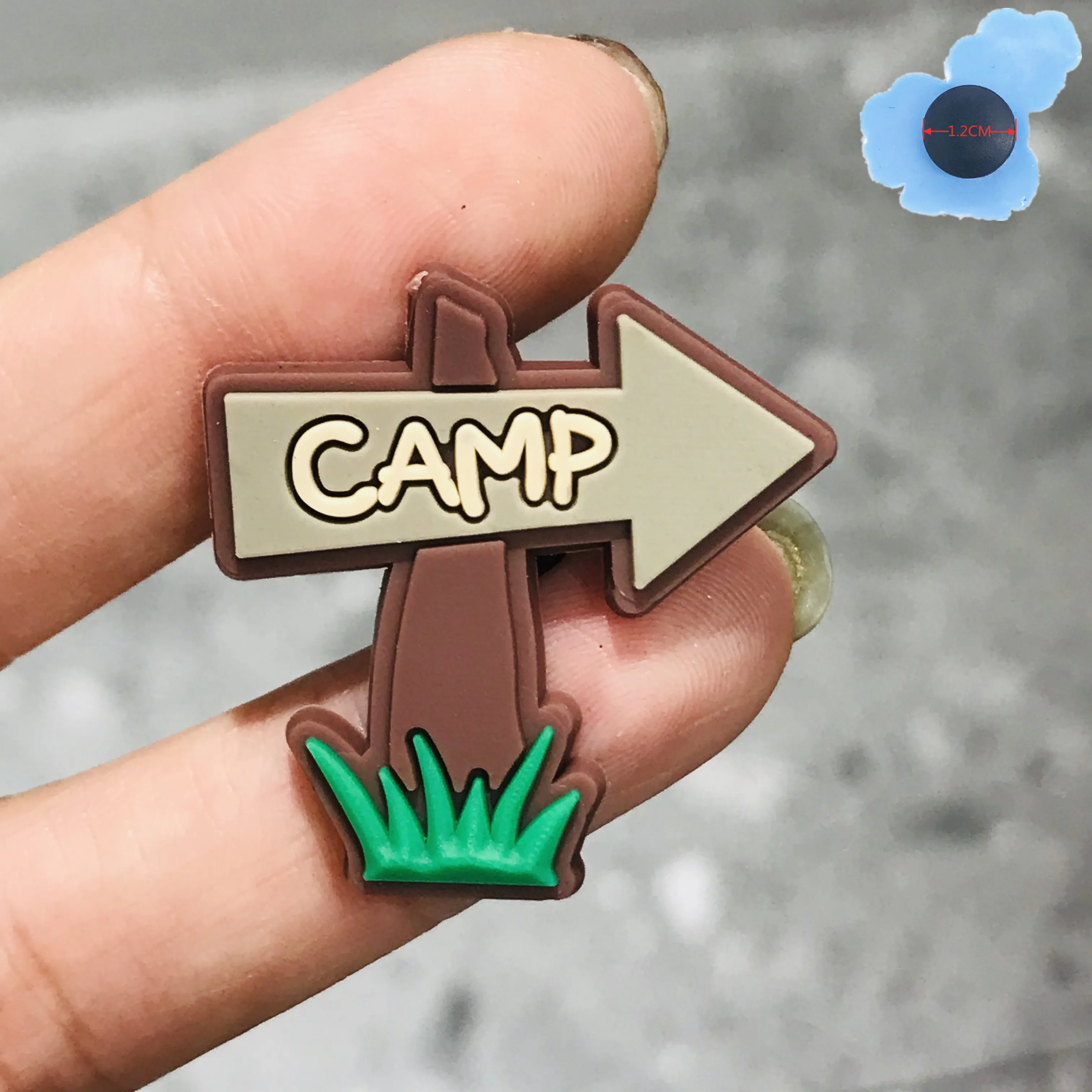 1Pcs Camp Mountain Bottle PVC Charms Shoe Accessories Garden Shoe Decoration for Clog Buckle Kid\'s X-mas Gift