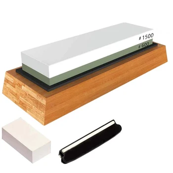 

Whetstone, Whetstone 2-Sided Gravel 600/1500, Sharpener Set with Non-Slip Silicone Base
