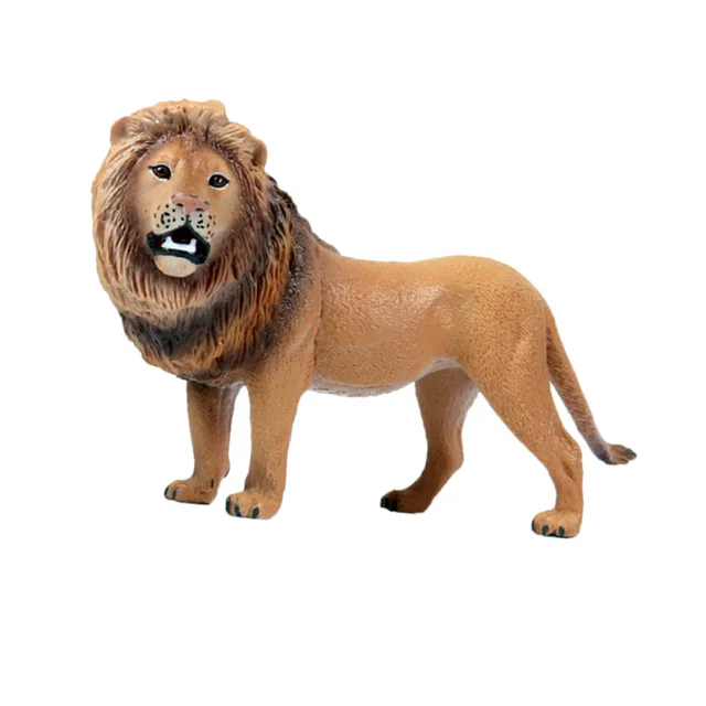 Newest  Africa Lion Lioness Pups Family Animal Figure Collectible Toys Wild Animal Action Figures Kids Plastic Cement Toys 4