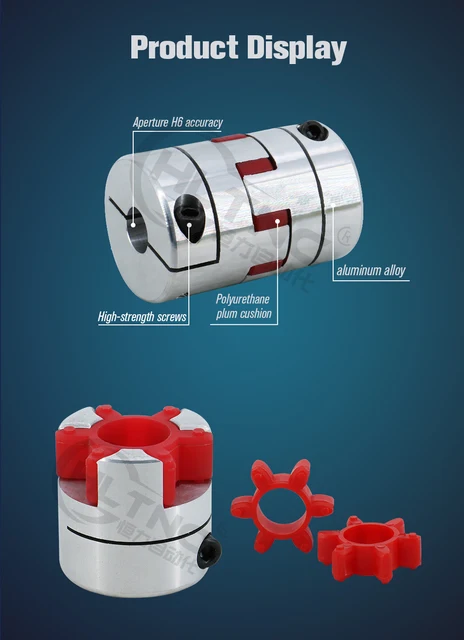 1x 5-16mm Claw Type Elastic Flexible Plum Coupling Servo Motor Connector D30L35 - Foto 2