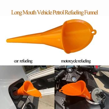 

Convenient Use Anti-leaking Plastic funnel, Truck Car Motorcycle Vehicle Machine Long Mouth Filling Funnel, For Pouring Petro,l