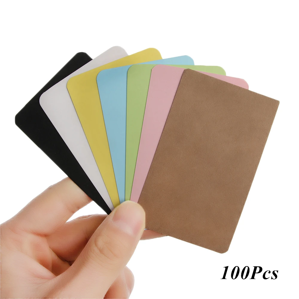 Tarjetas de negocios portátiles y coloridas, tarjetas de mensajes en blanco, papel Kraft, marcador de libro en caja, notas de aprendizaje, suministros de oficina, 100 Uds.