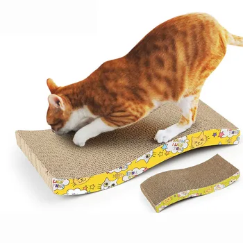 

Cat Toys Double-sided Durable Scratch Board Pad Kitten Corrugated Paper Cats Nail Scraper Mat with Catnip Toy Claw Care Mattress