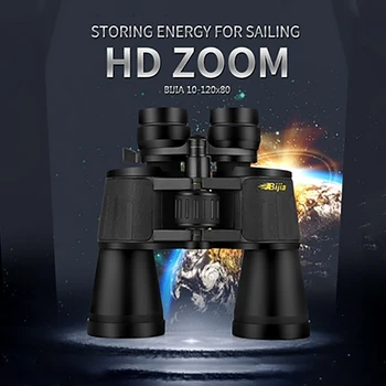 

New Binoculars 10-120X80 Professional Zoom Optical Hunting Binoculars Wide Angle Camping Telescope With Tripod Interface