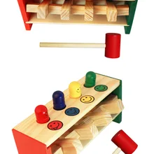 1 набор, креативная деревянная перкуссия, игрушки для детей, ударная скамейка, летающий человек, стук, игрушка, цвет, случайный, для детей, Веселая игра, подарки