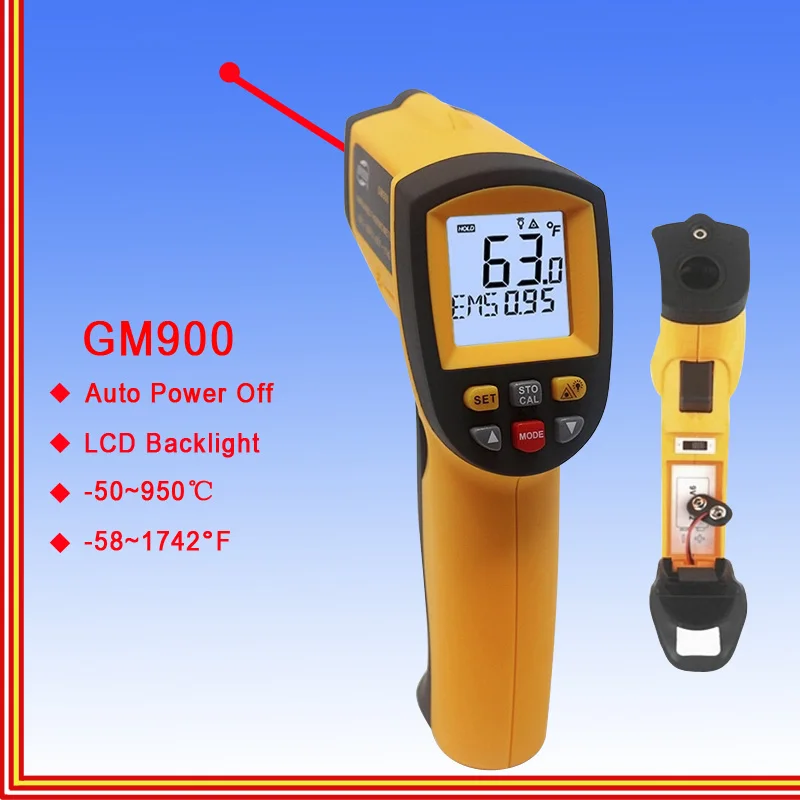 

GM900 Digital Infrared Thermometer Laster Thermometer Thermometer Contactless LCD Portable Thermometer