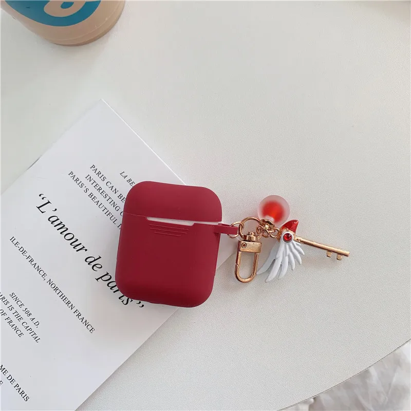 Red Wine Силиконовый чехол с пузырями Boba чай пиво, подвеска Funda для Airpod чехол защитные чехлы из ТПУ Для Air Pods 2 1 брелок для девочек - Цвет: Red Wine