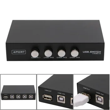 

1PC 4 Ports USB2.0 Sharing Device Switch Switcher Adapter Box For PC Scanner Printer