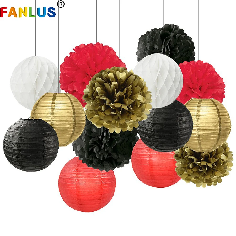 

16pcs/Set Red Pompoms Artificial Flower First Baby Birthday Party Decorations Wedding Favors Bride To Be Baby Shower Decorations