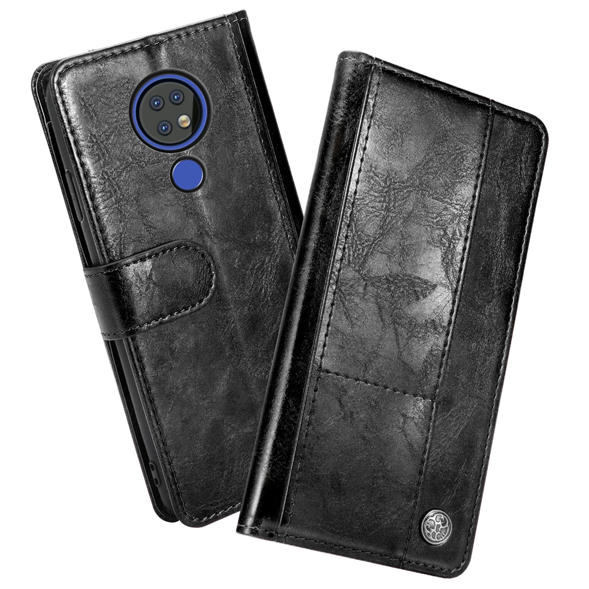 Чехол для Nokia 7,2, ретро кожаный бумажник, защитный флип-чехол с подставкой и отделениями для кредитных карт, для Nokia 7,2, противоударный чехол