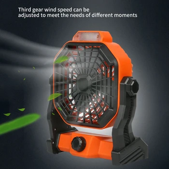 

3 Blades Fan Light Stepless Adjustable USB Rechargeable Table Cooler Lamp