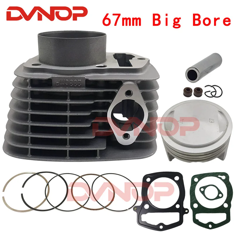 67mm Motorcycle Cylinder Piston Gasket Rebuild Kit for LONCIN RE250 CRF230 GP250 CB250 GTY TGR CQR KAYO BSE 250 Dirt Bike QUAD |