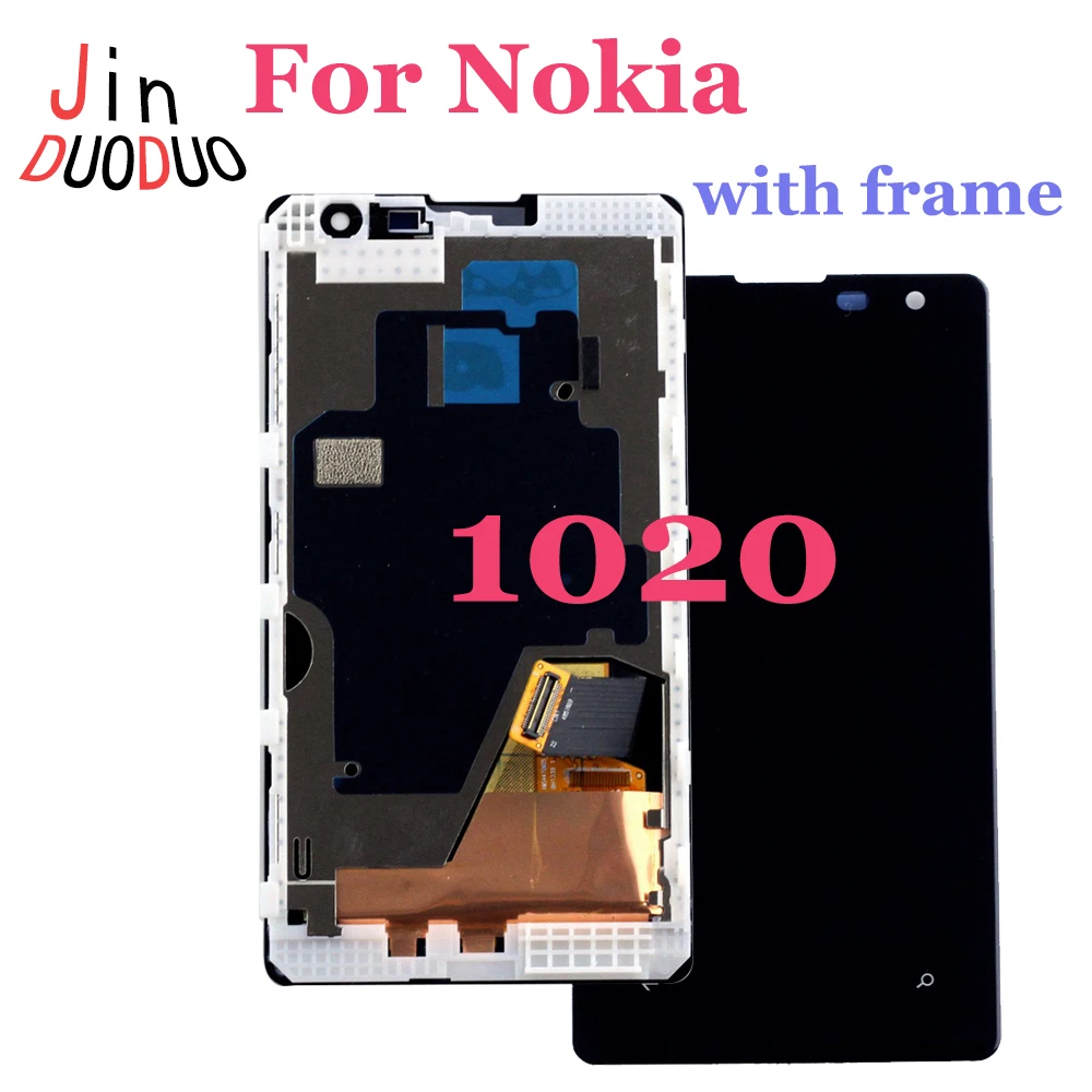 

4,5 "Оригинальный ЖК-дисплей для NOKIA Lumia 1020, сенсорный экран, дигитайзер для Nokia 1020, дисплей с рамкой для замены N1020 RM-875