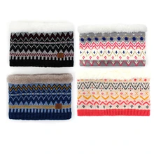 Корейский детский шарф для девочек и мальчиков, милый гофрированный теплый осенне-зимний вязаный модный плотный шарф