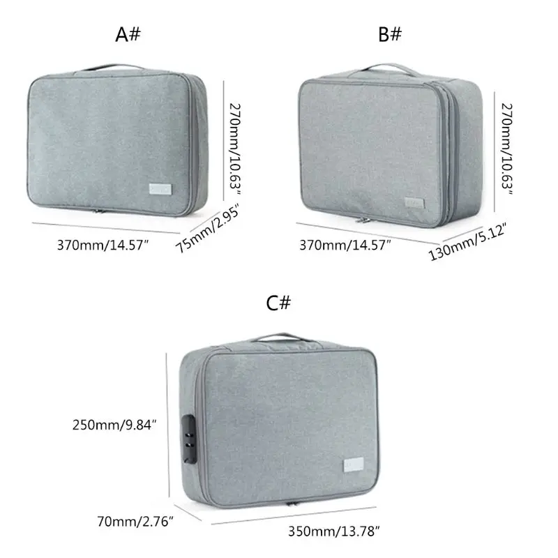 Большая емкость для хранения документов, билетов, сумка с замком, дизайн, файлы, органайзер для домашней поездки