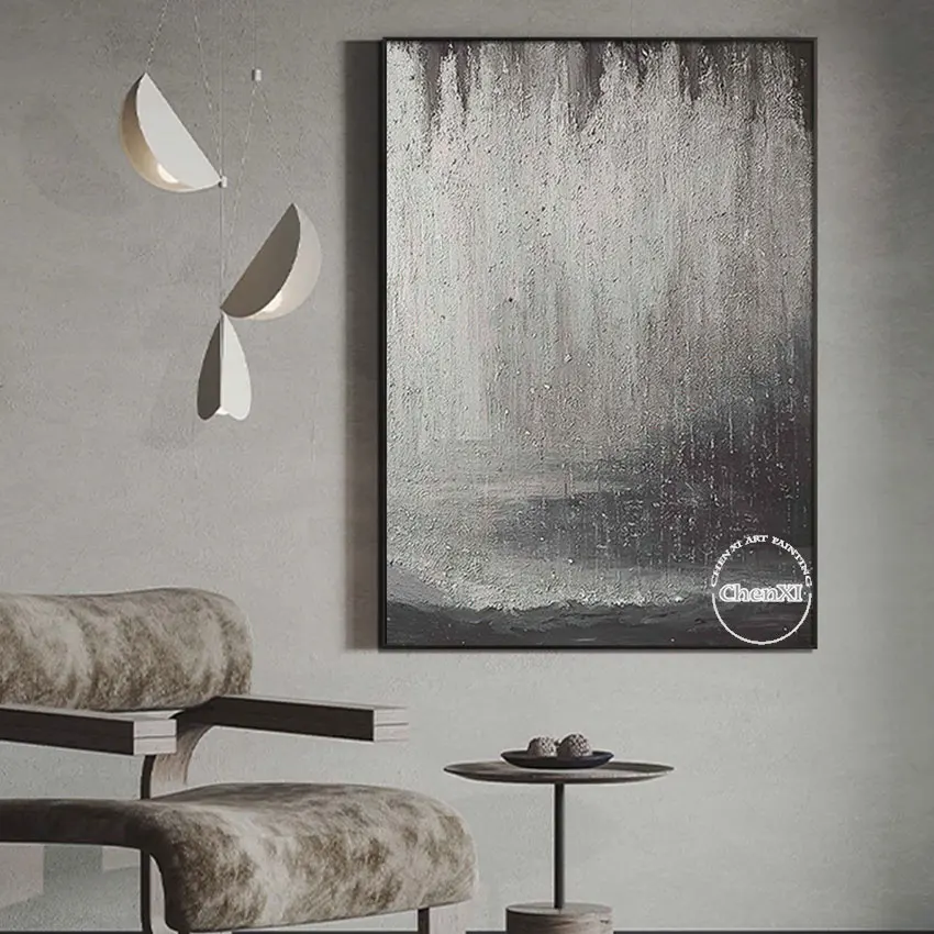 

New Arrival Unframed Rain In The Night Abstract Art Oil Painting On Canvas Large Handmade Wall Art Modern Bedroom Decoration