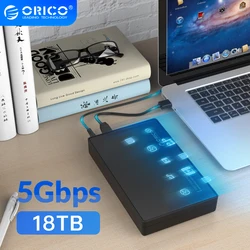 ORICO – boîtier pour disque dur de 3.5 pouces, USB 3.0, 5Gbps, SATA, Support UASP, 18TB, conçu pour ordinateur portable, PC de bureau 