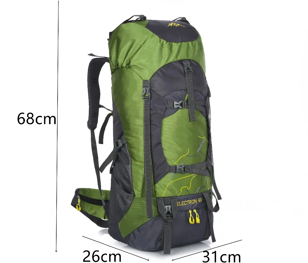 60L водонепроницаемый походный рюкзак унисекс рюкзак для активного отдыха, спортивная сумка для альпинизма, походный рюкзак