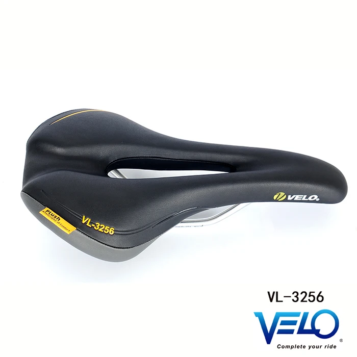 Sella Bicicletta Velo VL-3256 Comfort In Microfibra Nera - Per MTB E Strada