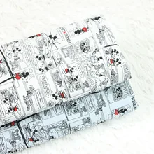 Полметра хлопок seer sucker ткань с рисунком Микки Мауса, ручная работа DIY Одежда платье Детская одежда CR-139