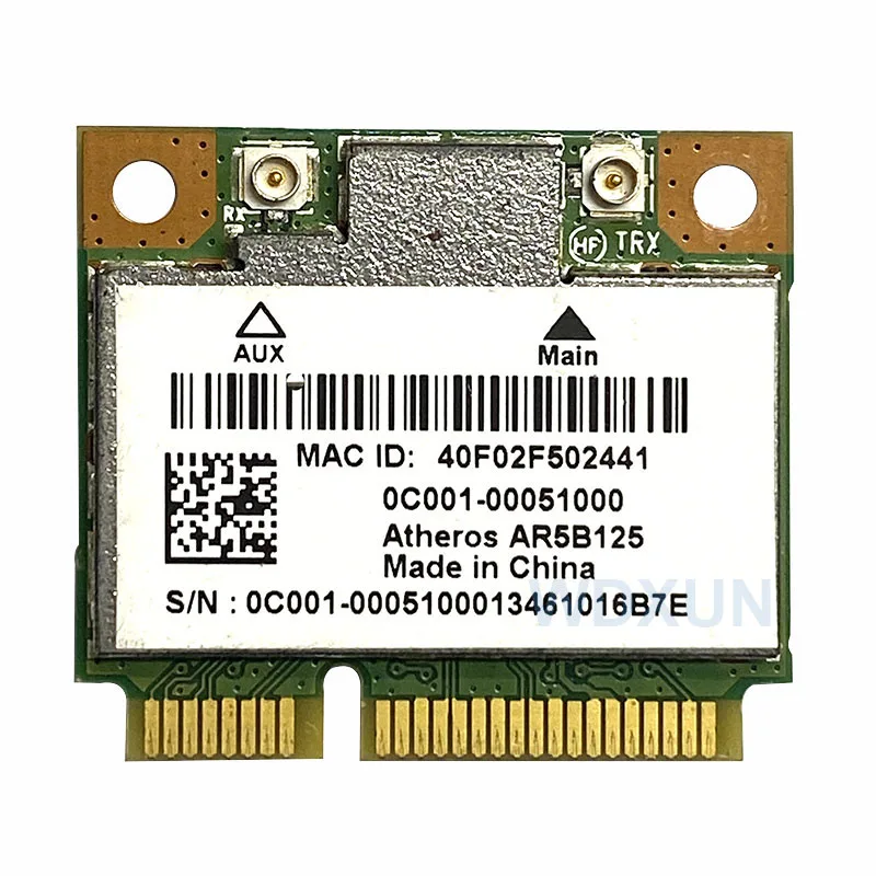 Atheros AR5B125 AR9485 half mini PCIE 2.4G wifi wireless network card 150Mpbs support AMD For DEll ASUS Samsung Acer laptop wireless card for pc