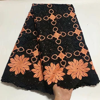

african velvet lace fabric 2020 high quality lace tissus dentelle strass perle cord lace renda guipure nigerian fabrics 5yard